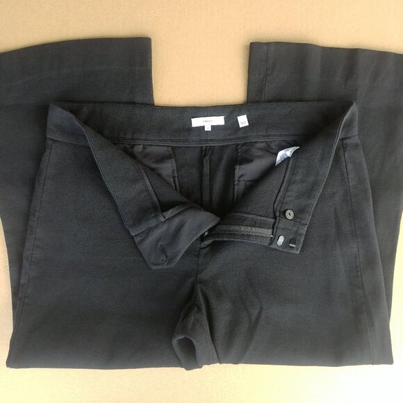 Vince wide leg cropped black cotton pants comfortable trousers sz 16 - Picture 1 of 12